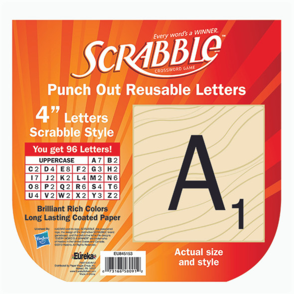 Scrabble Deco 4" Letters, 96 Letters