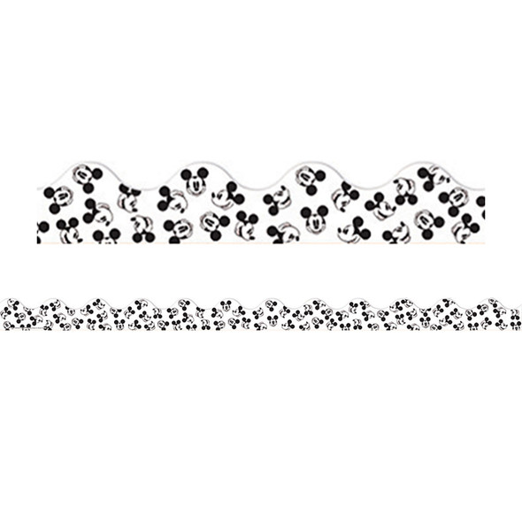 Mickey Mouse Throwback Tossed Mickeys Deco Trim, 37 Feet