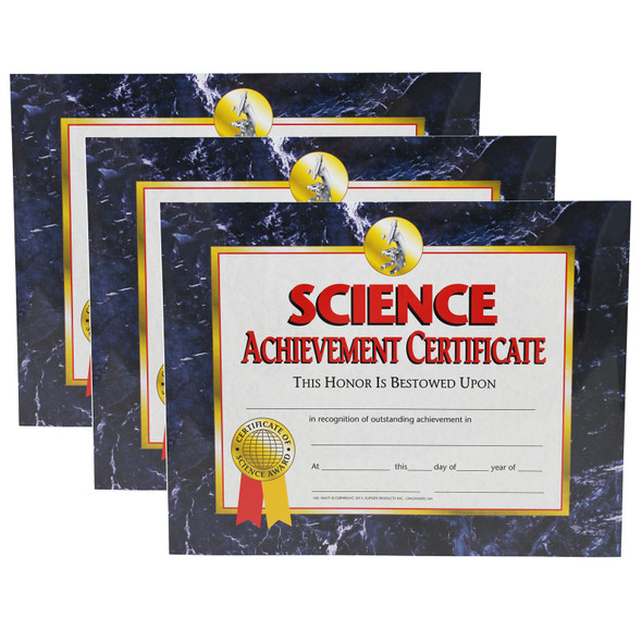 Science Achievement Certificate, 30 Per Pack, 3 Packs - H-VA571-3