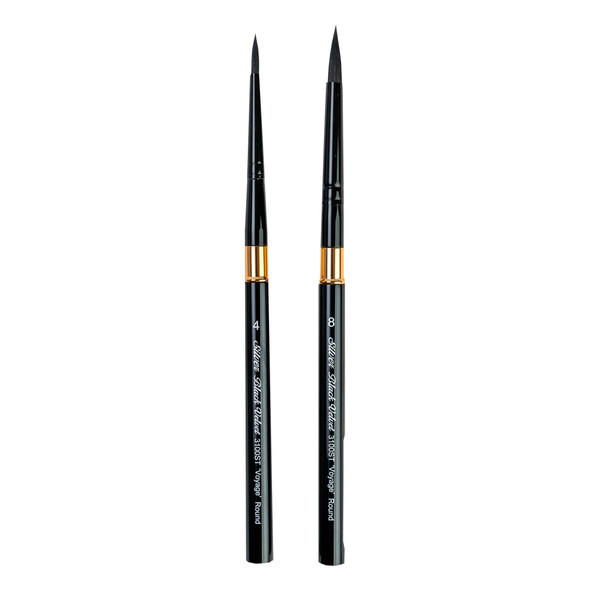 Black Velvet Large Travel Round Brushes, Set of 2