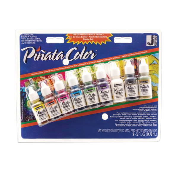 Piñata Colors Alcohol Ink, Assorted Colors Exciter Pack, Set of 9