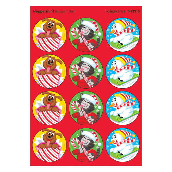 Holiday Pals/Peppermint Stinky Stickers®, 48 Per Pack, 6 Packs Holiday Pals/Peppermint Stinky Stickers®, 48 Per Pack, 6 Packs