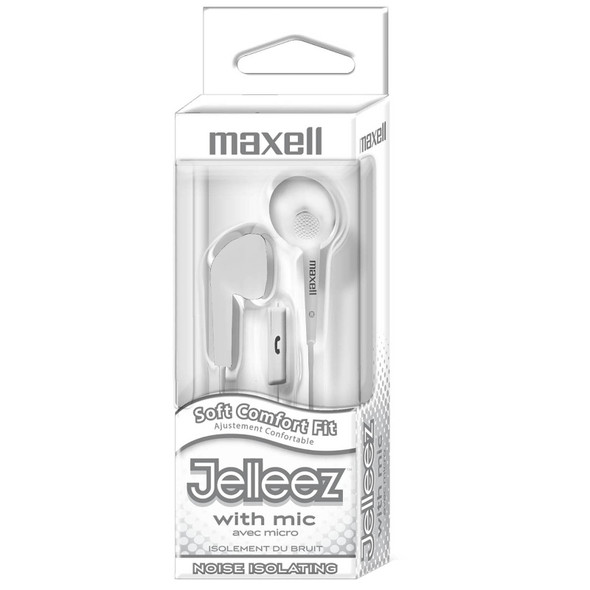 Jelleez Soft Earbuds with Mic, White