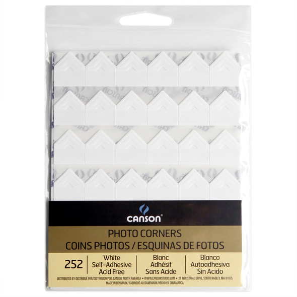 Canson Self Adhesive Photo Corners, White, 252 Piece, 1 Count