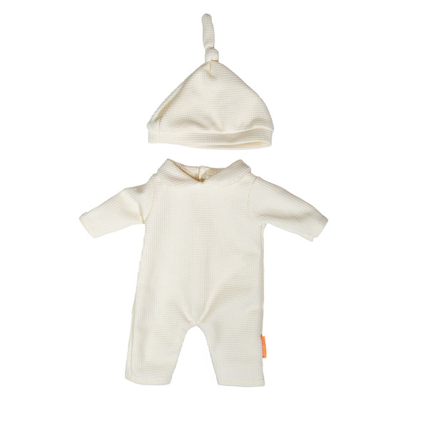 Beige Pajamas with Hat, 15"