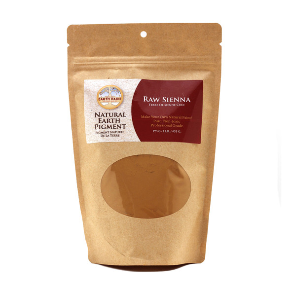 Earth & Mineral Pigments - Raw Sienna - 1 lb.