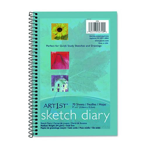 Sketch Diary, Standard Weight, 9" x 6", 70 Sheets