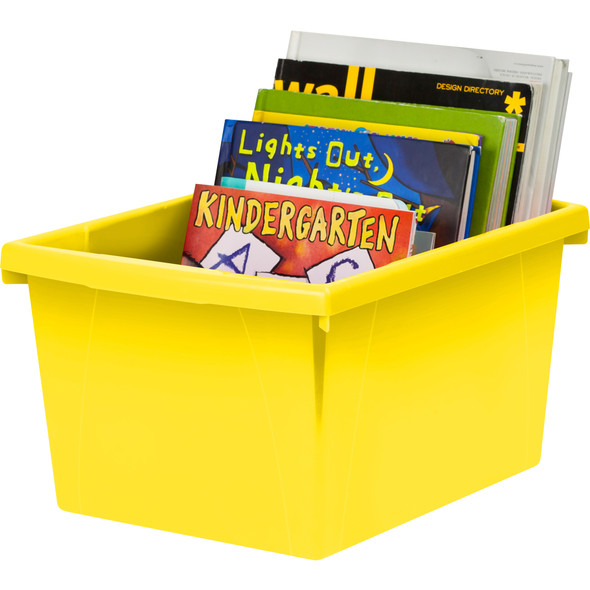 4 Gallon Classroom Storage Bin, Yellow, Pack of 3 4 Gallon Classroom Storage Bin, Yellow, Pack of 3
