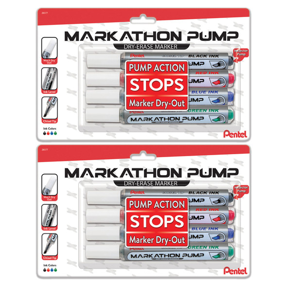 (2 Pk) 4pk Markathon Dryerase Markr