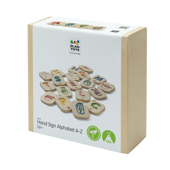 Wooden Hand Sign Alphabet A-Z Tiles
