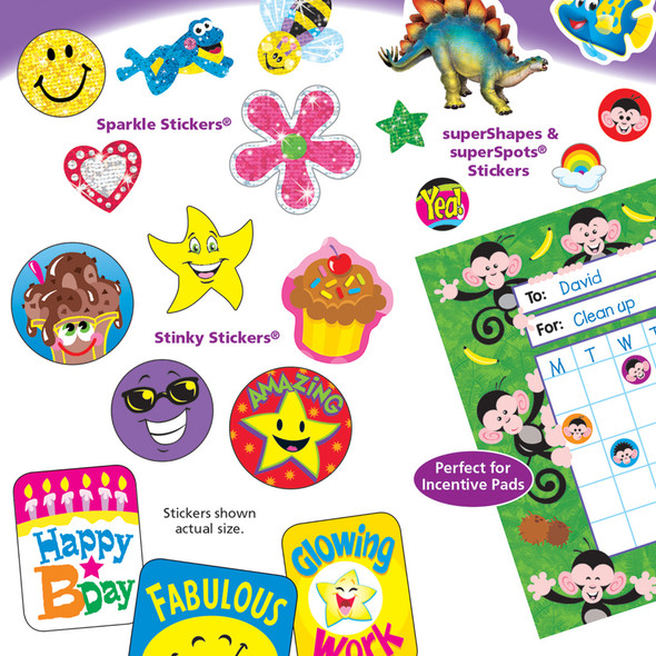 Super Stars & Smiles Sticker Pad, 738 Stickers Per Pad, 6 Pads Super Stars & Smiles Sticker Pad, 738 Stickers Per Pad, 6 Pads