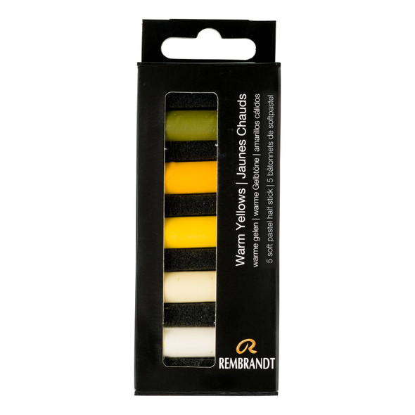 Soft Pastels Micro Sets, 5 Half Sticks, Warm Yellows