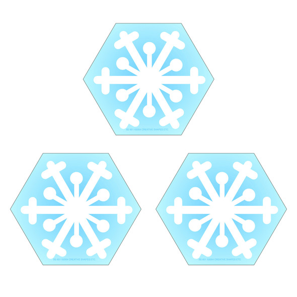 Creative Shapes Notepad, Snowflake, Mini, Pack of 3