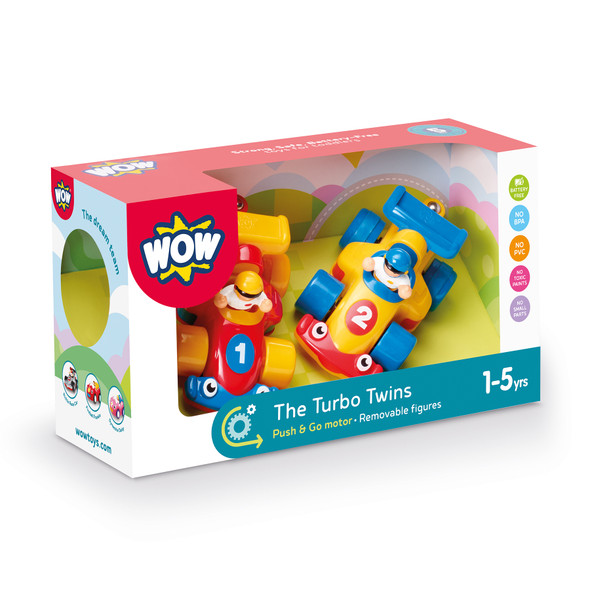 The Turbo Twins, Push & Go Toy Racing Cars