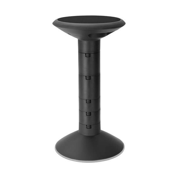 Wiggle stool, 12 to 24-inch, Black