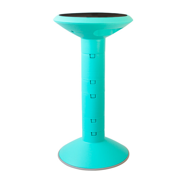 Wiggle stool, 12 to 24-inch, Teal