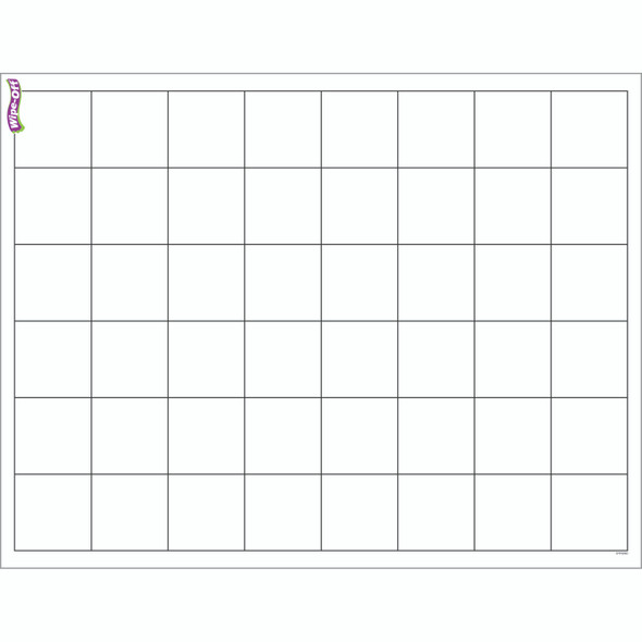 Graphing Grid (Large Squares) Wipe-Off Chart, 17" x 22"