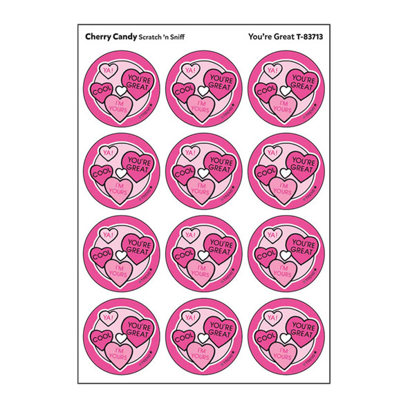 You're Great/ Cherry Candy Scent Stickers, 24 ct.