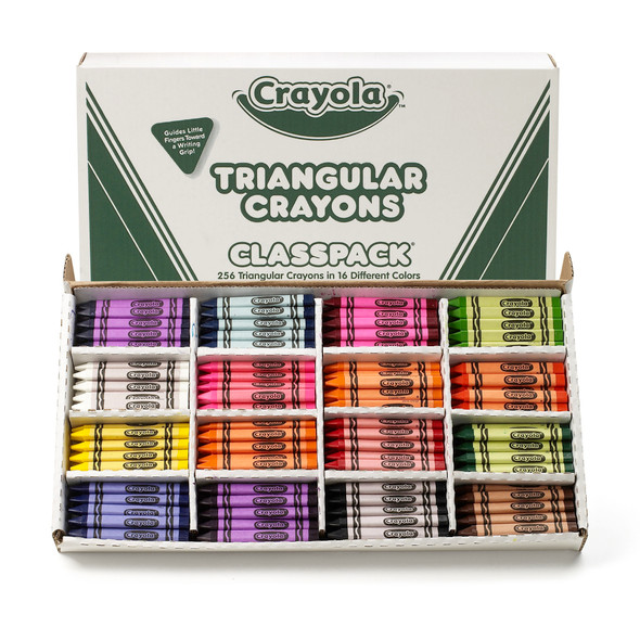Triangular Crayon Classpack®, 16 Colors, 256 Count