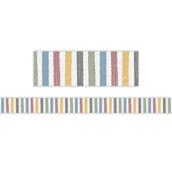Classroom Cottage Stripes Straight Border Trim, 35 Feet