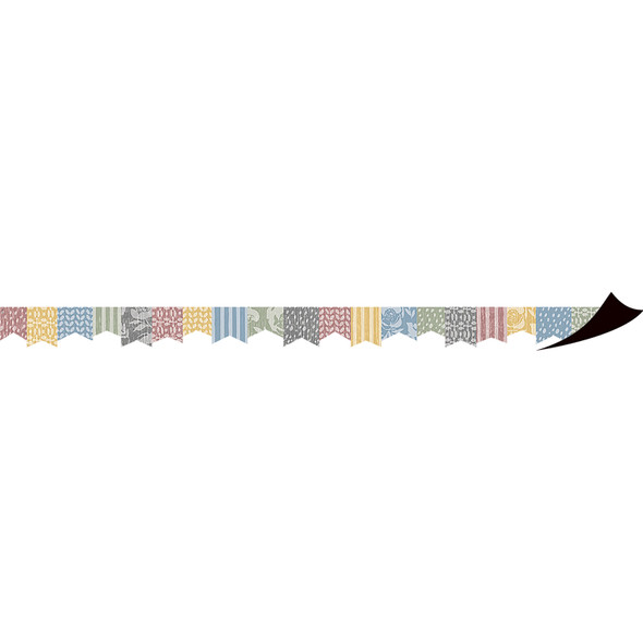 Colorful Cottage Pennants Magnetic Border, 24 Feet