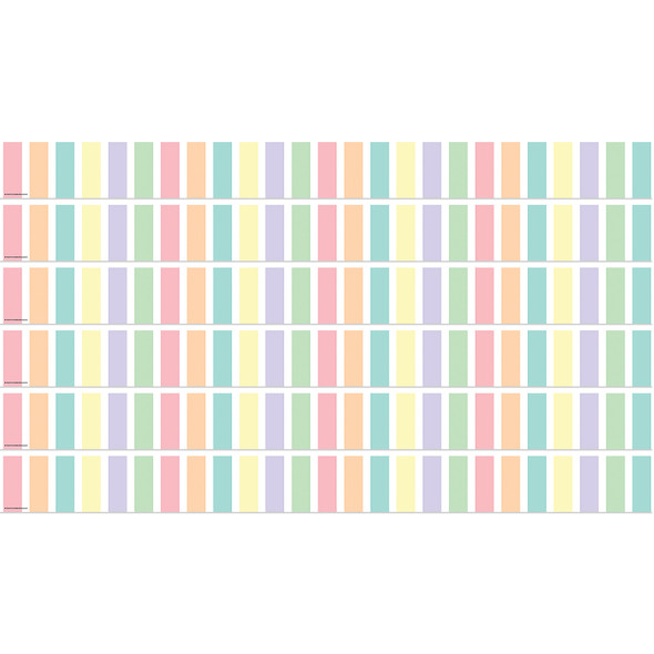 Pastel Pop Stripes Straight Border Trim, 35 Feet Per Pack, 6 Packs