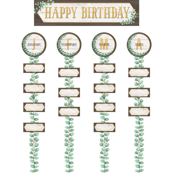 Eucalyptus Happy Birthday Bulletin Board Set