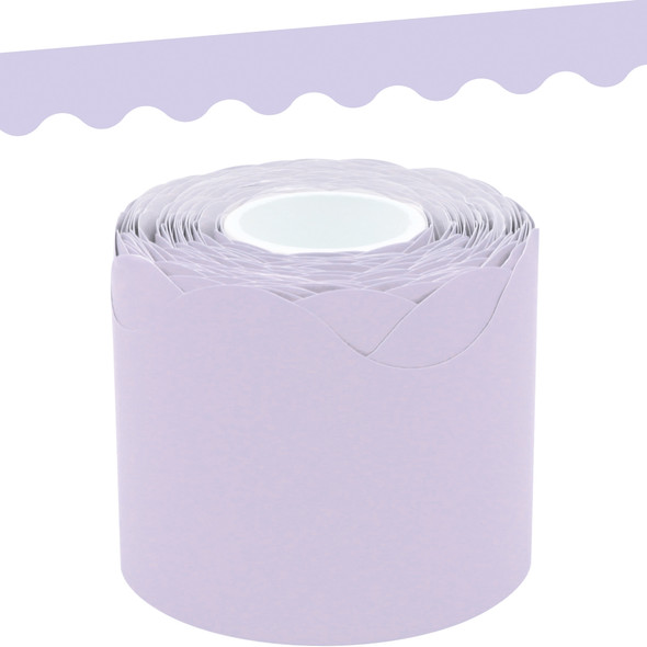 Lavender Scalloped Rolled Border Trim, 50 Feet