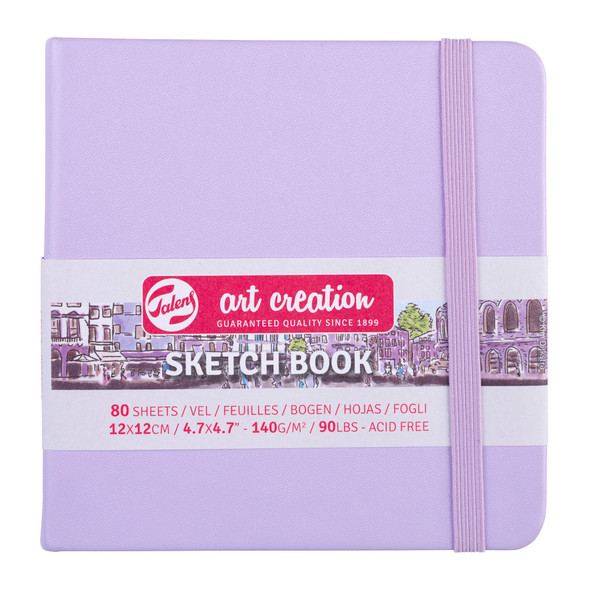 Sketchbook, 80 Sheets, 90lbs, Pastel Violet Cover, 4.7" x 4.7"