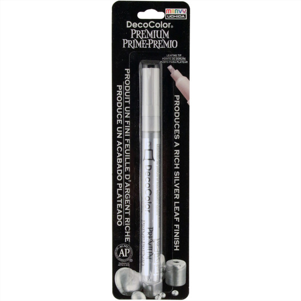 DecoColor Premium Paint Marker, 250-S, Leafing Tip, Silver