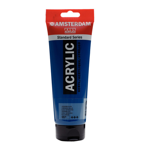 Standard Acrylic Paint Tube, 250 mL, Greenish Blue 557