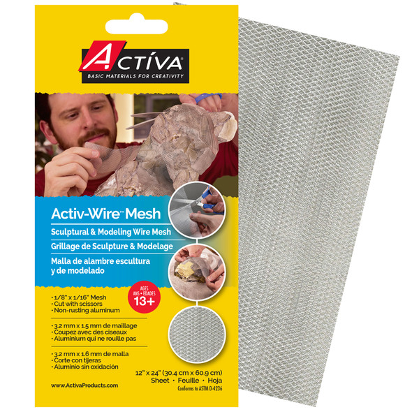Activ-Wire Mesh, Small Weave, 12 in. x 24 in. Sheet