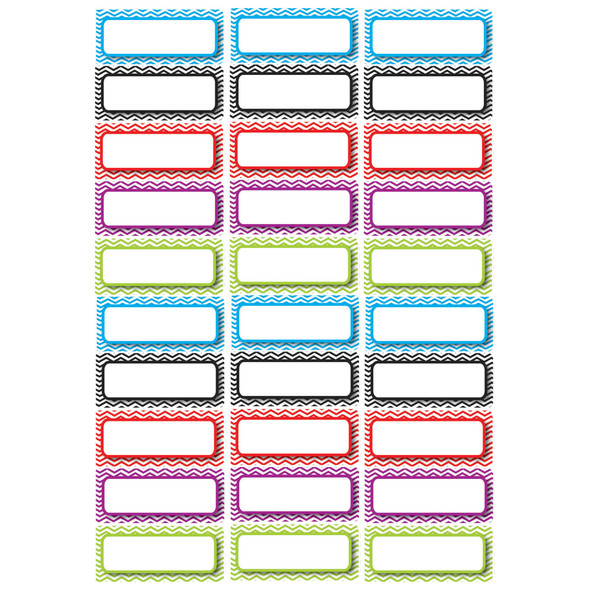 Die-Cut Magnetic Foam Color Chevron Labels/Nameplates, Pack of 30