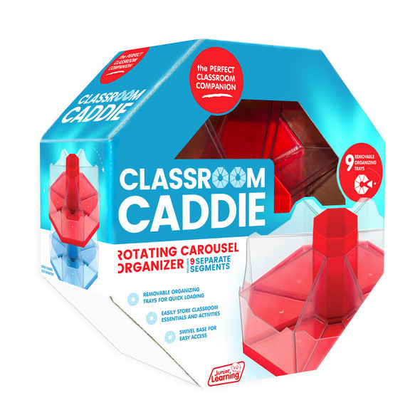 Classroom Caddie Octagonal Storage System, Red Classroom Caddie Octagonal Storage System, Red