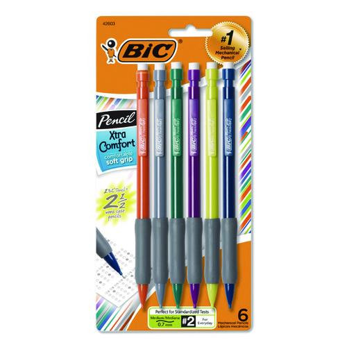 Matic Grip Mechanical Pencils, 0.7mm, Pack of 6