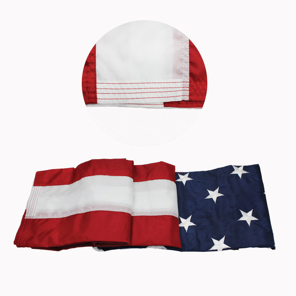 Durawavez Nylon Outdoor U.S. Flag with Heading & Grommets, 4' x 6' Durawavez Nylon Outdoor U.S. Flag with Heading & Grommets, 4' x 6'