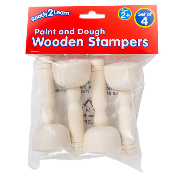 Wooden Dough Stampers - Set of 4