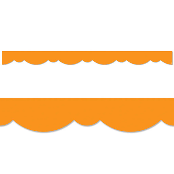 Core Decor Orange Stylish Scallops EZ Border, 48 Feet