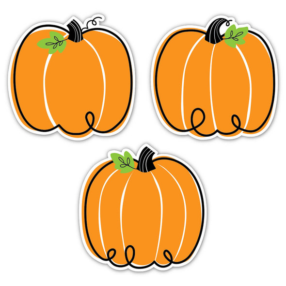 Core Decor Doodle Pumpkin 6" Designer Cut-Outs, Pack of 36