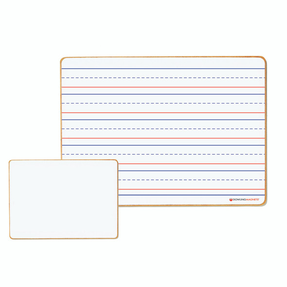 Double-Sided Magnetic Dry-Erase Board, Lined-Ruled/Blank, 12" x 8.75", 1 Count