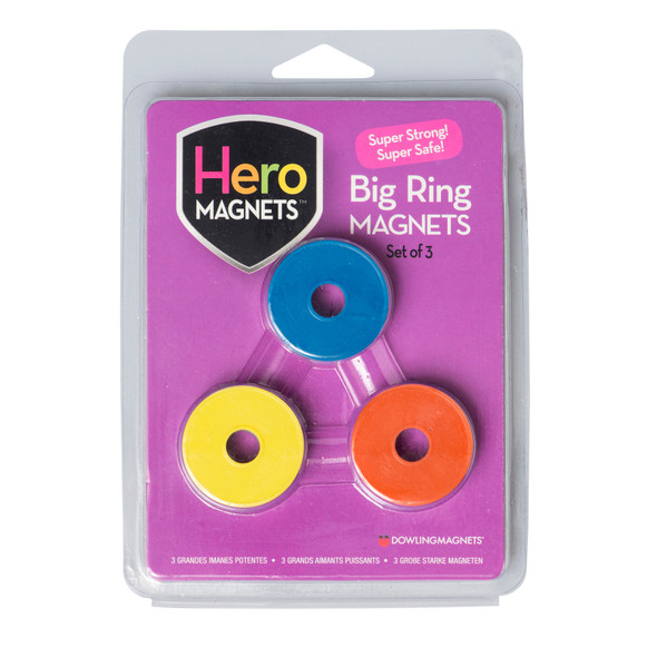 Hero Magnets: Big Ring Magnets, Set of 3