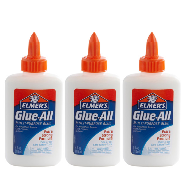 Glue-All Multi-Purpose Liquid Glue, Extra Strong, 4oz., Pack of 3