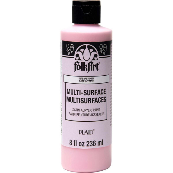 Acrylic Paint Multi-Surface Satin, 8oz., Baby Pink
