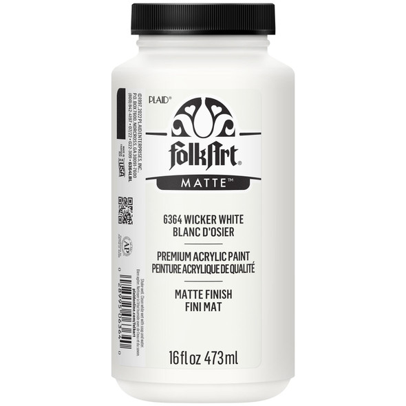 Acrylic Paint Matte, 16oz., Wicker White