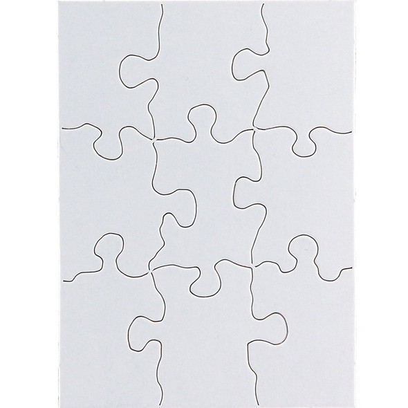 Compoz-A-Puzzle, 4" x 5-1/2" Rectangle, 9 Pieces, 24 Puzzles