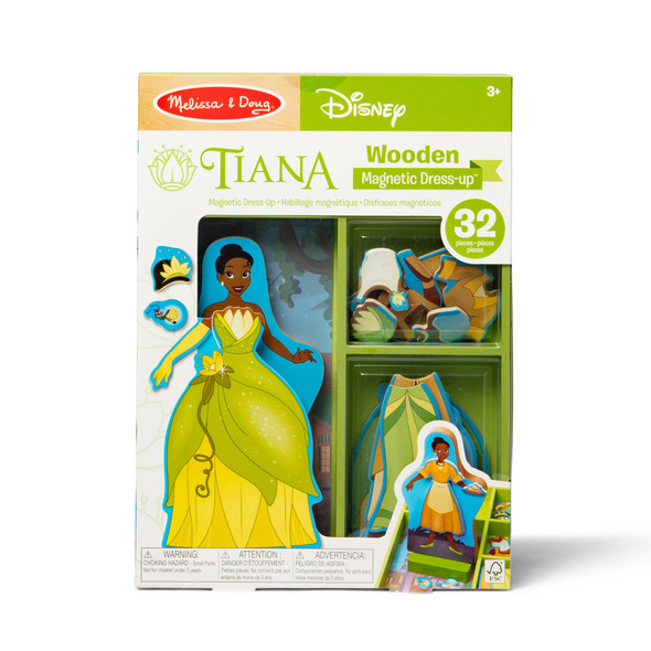 Disney Princess Tiana Wooden Magnetic Dress-Up Play Set
