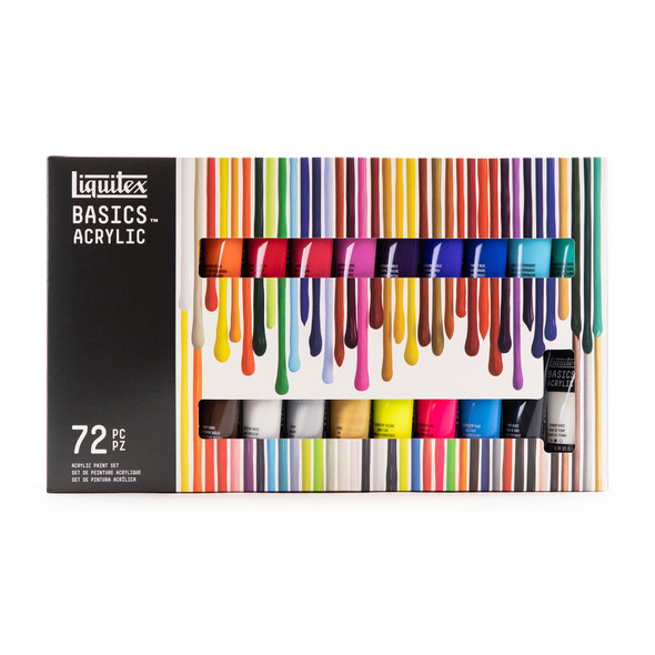 BASICS Acrylic Paint, Complete Collection, 22 mL Tubes, Set of 72