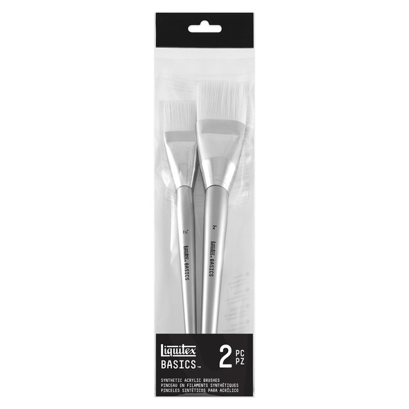 BASICS Extra Big Acrylic Bristles Paint Brushes, Set of 2