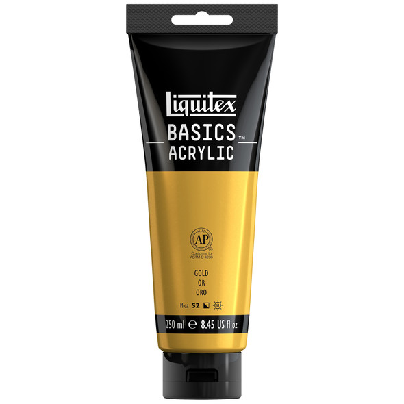 BASICS Acrylic Paint, 250 mL, Tube, Gold