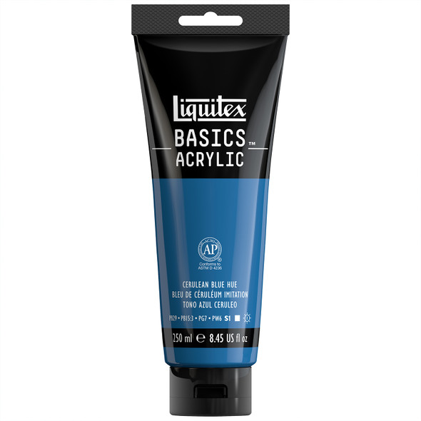 BASICS Acrylic Paint, 250 mL, Tube, Cerulean Blue Hue